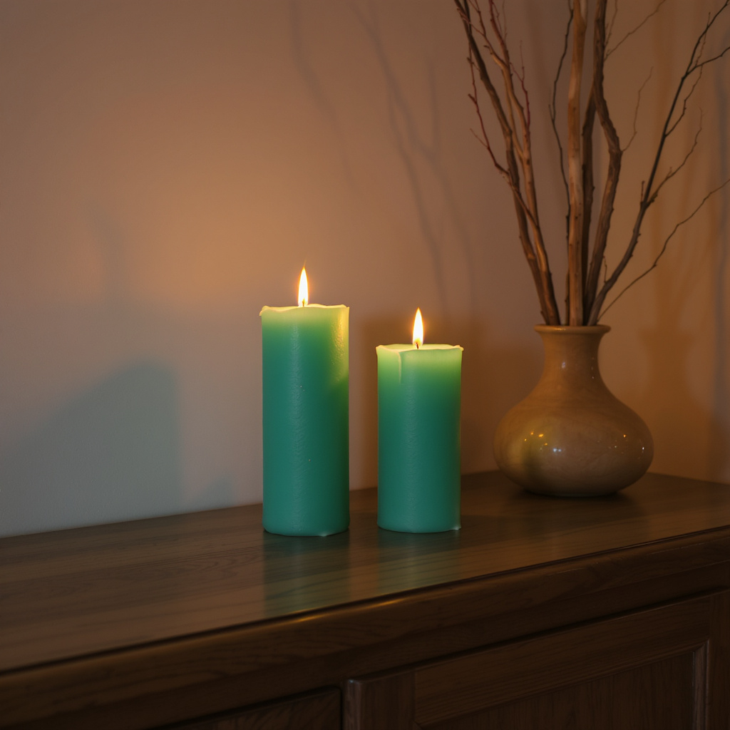 Runde Bloklys Turkis